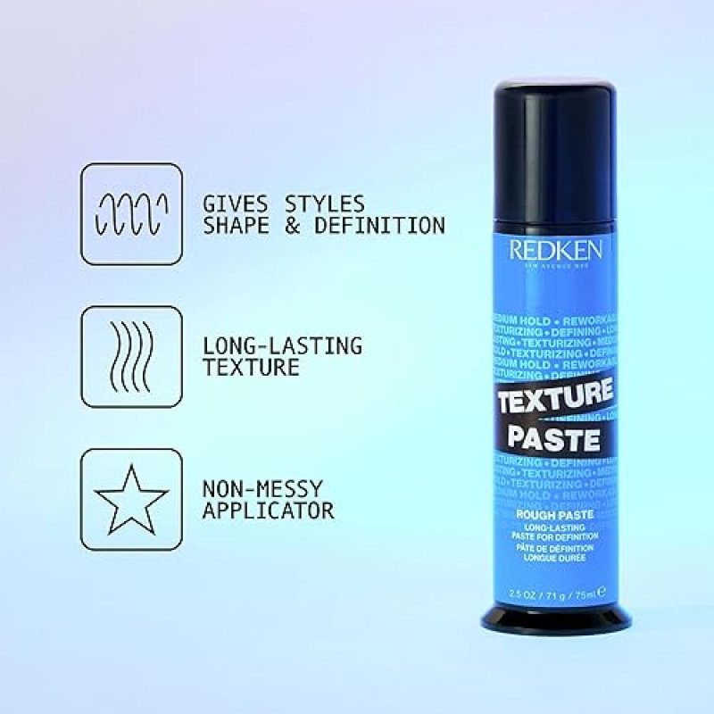REDKEN STYLING PASTE FOR ALL HAIR TYPES - ADDS TEXTURE & DEFINITION, MEDIUM HOLD