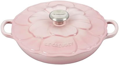 LE CREUSET PETAL BRAISER 2.25QT IN SHELL PINK, ENAMELED CAST IRON