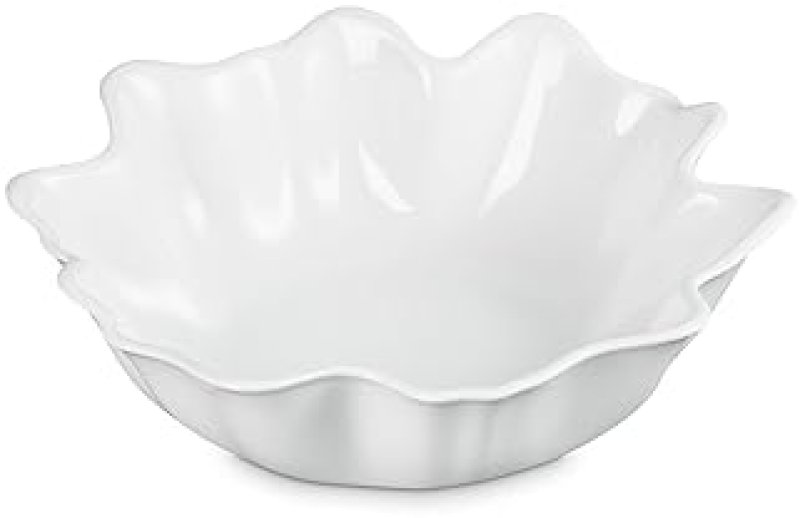 LE CREUSET 15" IRIS COLLECTION WHITE STONEWARE SERVING BOWL
