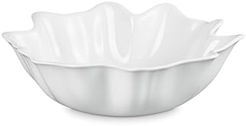 LE CREUSET 15" IRIS COLLECTION WHITE STONEWARE SERVING BOWL