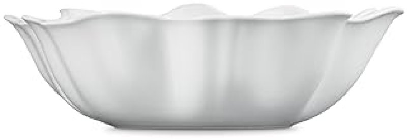 LE CREUSET 15" IRIS COLLECTION WHITE STONEWARE SERVING BOWL