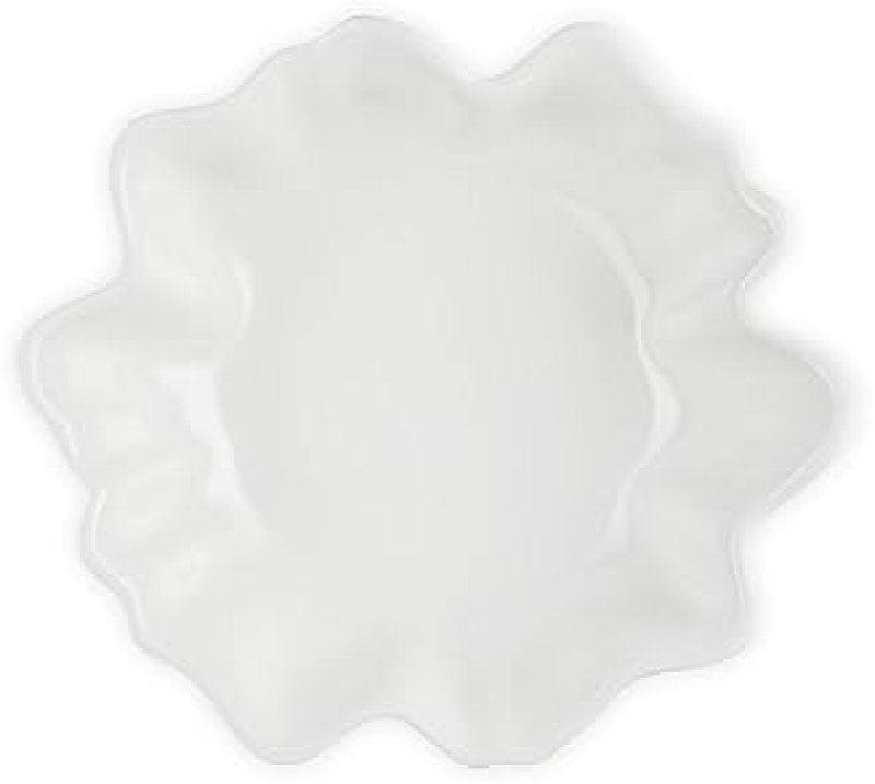 LE CREUSET 15" IRIS COLLECTION WHITE STONEWARE SERVING BOWL