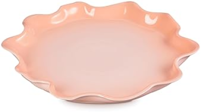 LE CREUSET STONEWARE IRIS COLLECTION SERVING PLATTER 14 INCH PECHE