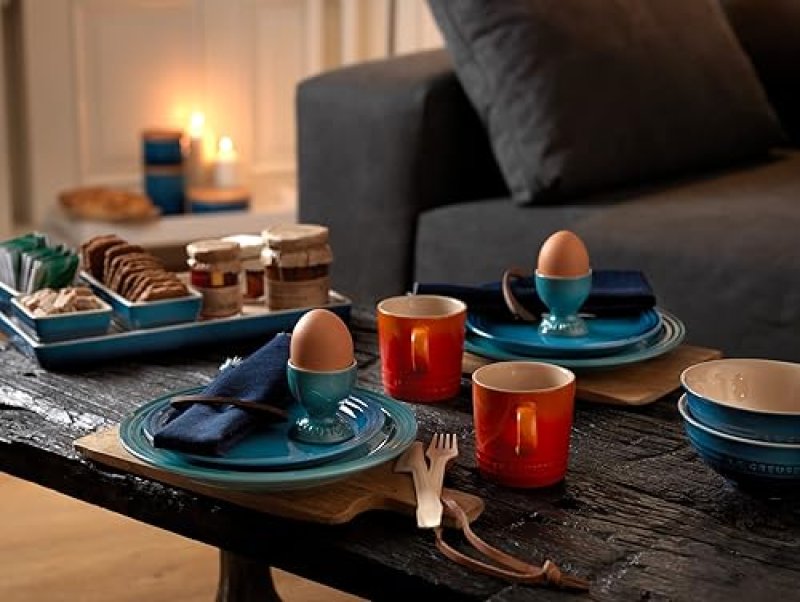 LE CREUSET 2" STONEWARE EGG CUP IN FLAME COLOR