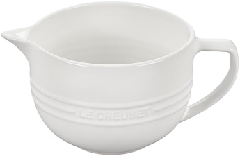 LE CREUSET WHITE STONEWARE SIGNATURE BATTER BOWL, 3.25QT