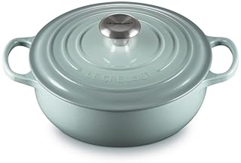 LE CREUSET 3.5QT SIGNATURE ROUND SAUTEUSE IN SEA SALT - ENAMELED CAST IRON