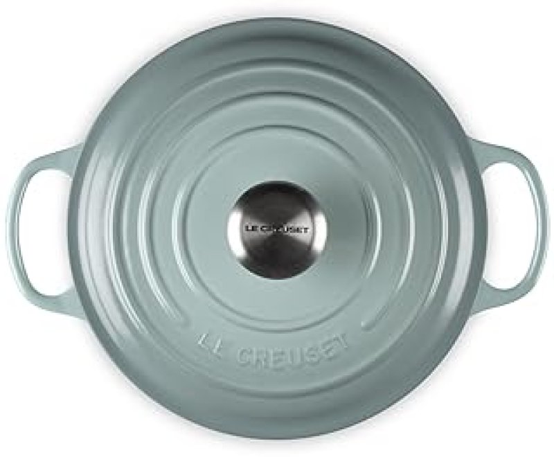 LE CREUSET 3.5QT SIGNATURE ROUND SAUTEUSE IN SEA SALT - ENAMELED CAST IRON