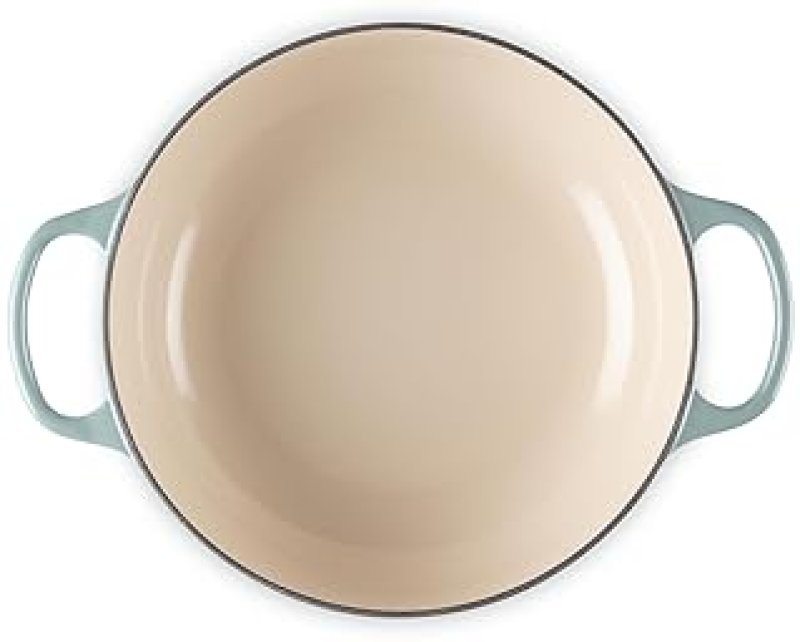 LE CREUSET 3.5QT SIGNATURE ROUND SAUTEUSE IN SEA SALT - ENAMELED CAST IRON