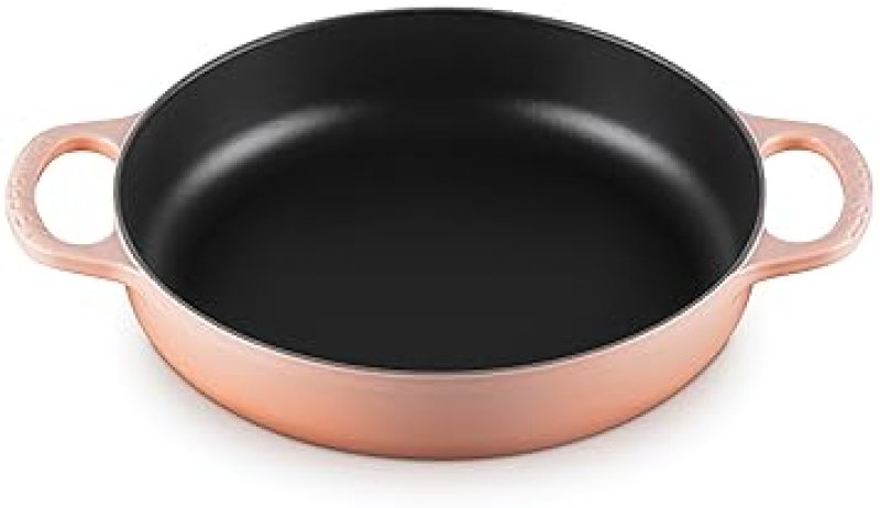 LE CREUSET 11" ENAMELED CAST IRON EVERYDAY PAN IN PECHE - SIGNATURE COLLECTION