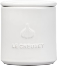 LE CREUSET STONEWARE GARLIC KEEPER, 14 OZ, WHITE - KITCHEN STORAGE ESSENTIAL
