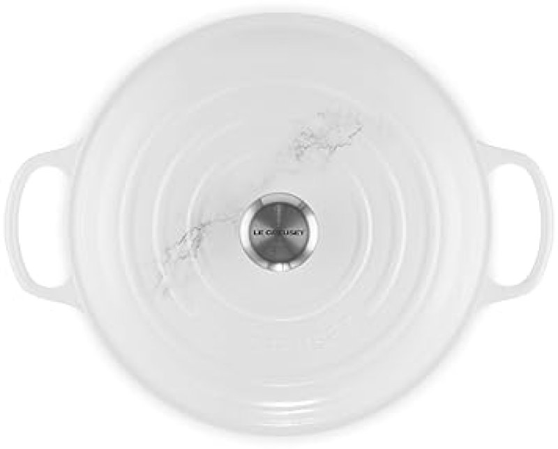 LE CREUSET 3.5 QT. ENAMELED CAST IRON SIGNATURE BRAISER IN MARBLE FINISH