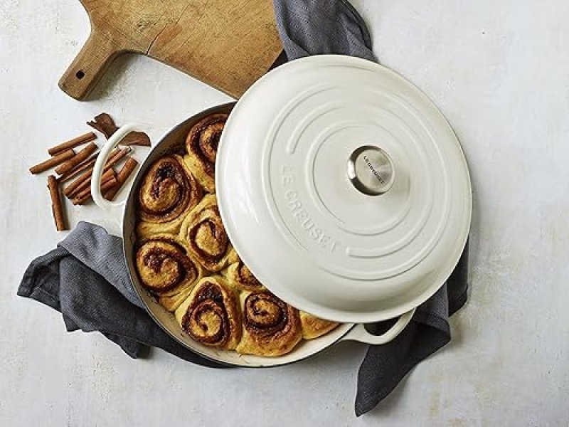 LE CREUSET 3.5 QT. ENAMELED CAST IRON SIGNATURE BRAISER IN MARBLE FINISH