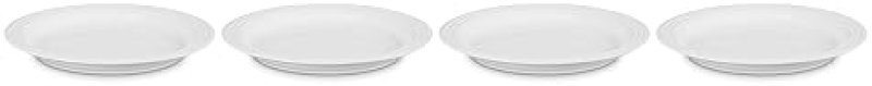 LE CREUSET STONEWARE DINNER PLATES SET OF 4 - 10.5" WHITE