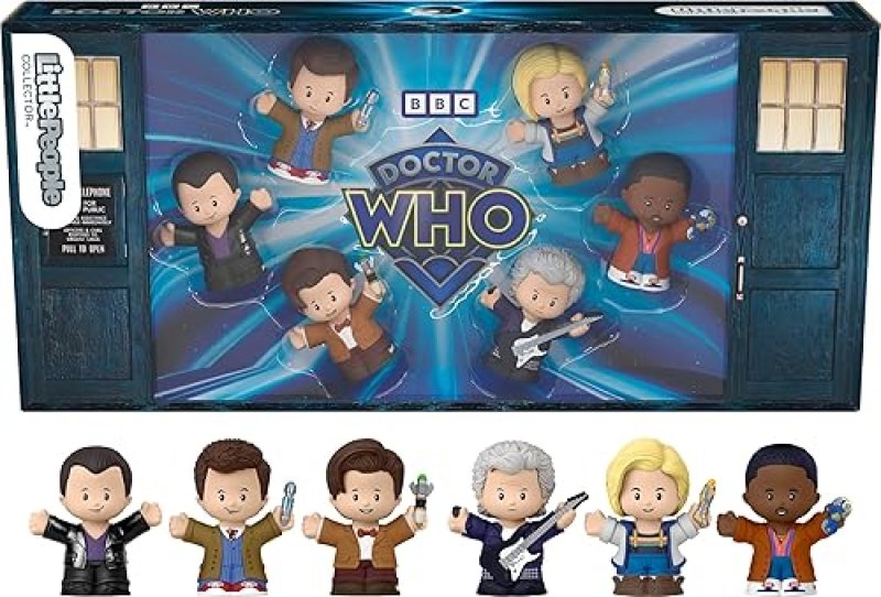 FISHER PRICE DOCTOR WHO TV SERIES SPECIAL EDITION COLLECTOR SET FOR ADULTS & FANS, 6 CHARACTERS DISPLAY PACKAGE
