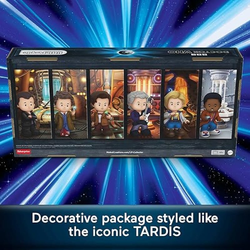 FISHER PRICE DOCTOR WHO TV SERIES SPECIAL EDITION COLLECTOR SET FOR ADULTS & FANS, 6 CHARACTERS DISPLAY PACKAGE