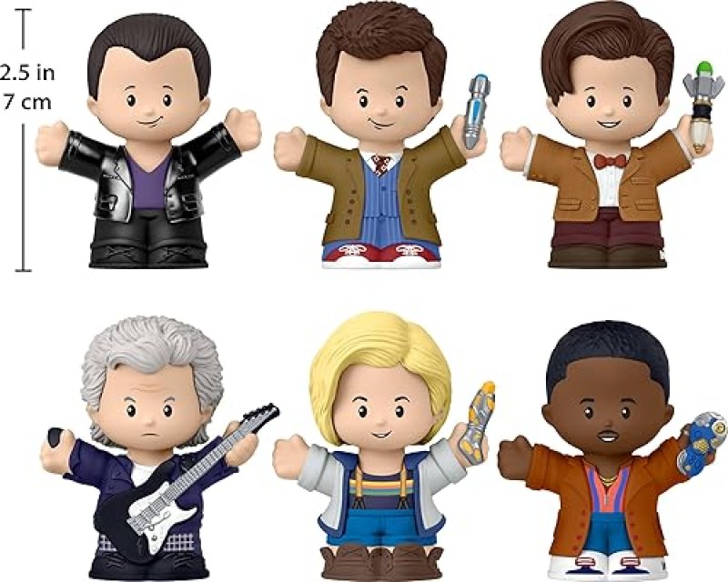 FISHER PRICE DOCTOR WHO TV SERIES SPECIAL EDITION COLLECTOR SET FOR ADULTS & FANS, 6 CHARACTERS DISPLAY PACKAGE