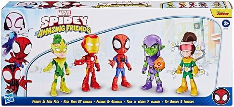 MARVEL SPIDEY AND FRIENDS ACTION FIGURES SET - 5-PACK, 4-INCH, AGES 3+ (AMAZON EXCLUSIVE)
