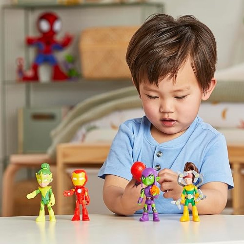 MARVEL SPIDEY AND FRIENDS ACTION FIGURES SET - 5-PACK, 4-INCH, AGES 3+ (AMAZON EXCLUSIVE)