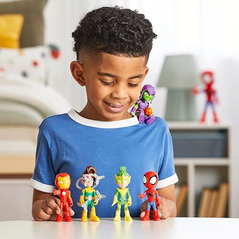 MARVEL SPIDEY AND FRIENDS ACTION FIGURES SET - 5-PACK, 4-INCH, AGES 3+ (AMAZON EXCLUSIVE)