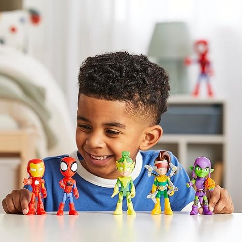 MARVEL SPIDEY AND FRIENDS ACTION FIGURES SET - 5-PACK, 4-INCH, AGES 3+ (AMAZON EXCLUSIVE)