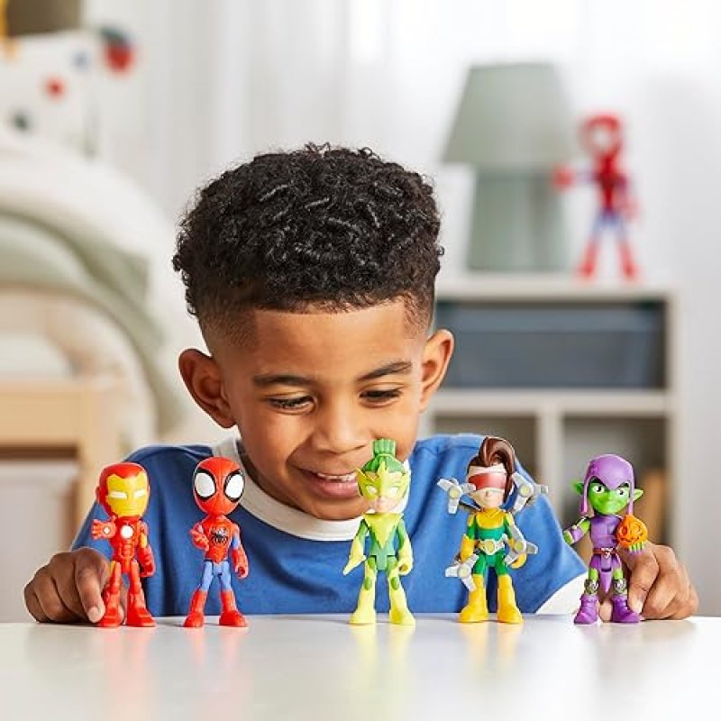 MARVEL SPIDEY AND FRIENDS ACTION FIGURES SET - 5-PACK, 4-INCH, AGES 3+ (AMAZON EXCLUSIVE)