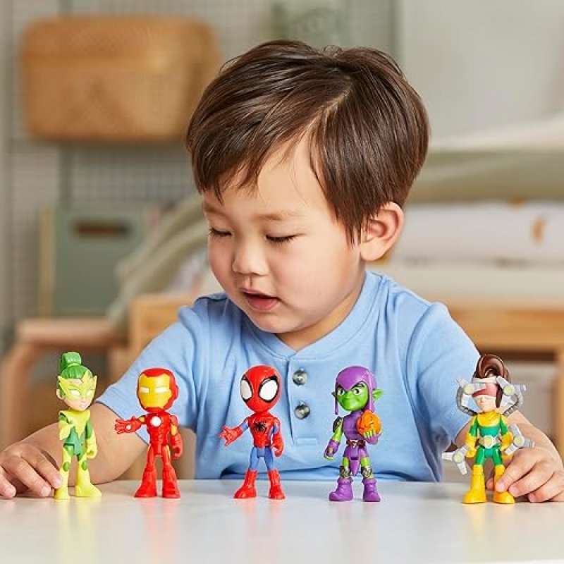 MARVEL SPIDEY AND FRIENDS ACTION FIGURES SET - 5-PACK, 4-INCH, AGES 3+ (AMAZON EXCLUSIVE)