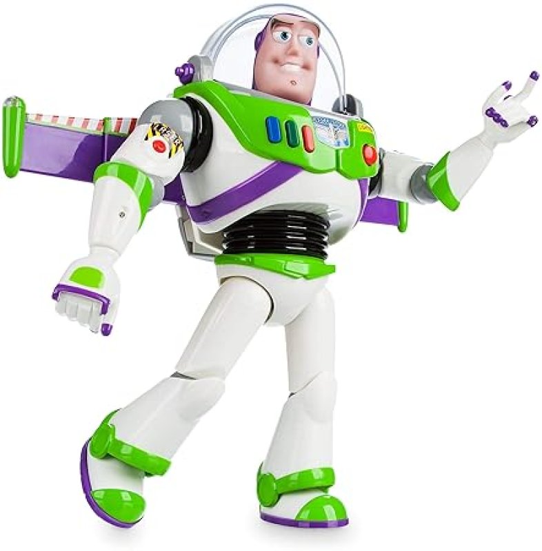 DISNEY BUZZ LIGHTYEAR INTERACTIVE TALKING ACTION FIGURE - TOY STORY CHARACTER WITH 10+ PHRASES, INTERACTS WITH OTHER TOYS