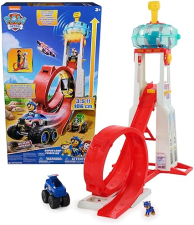 SPIN MASTER PAW PATROL RESCUE WHEELS SUPER LOOP TOWER HQ WITH LIGHT, SOUND, VEHICLE LAUNCHER, CHASE ACTION FIGURE & TOY TRUCK - FUN KIDS TOYS FOR AGES 3+