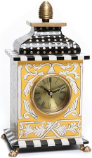 MACKENZIE-CHILDS QUEEN BEE DESK CLOCK - DECORATIVE WOOD CLOCK FOR KITCHEN & LIVING ROOM