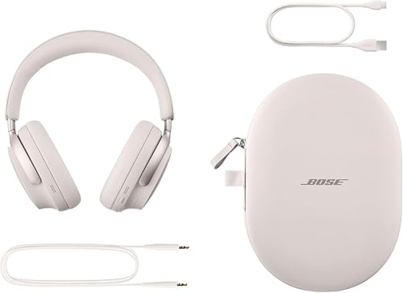 BOSE QUIETCOMFORT ULTRA BLUETOOTH HEADPHONES | WIRELESS OVER-EAR NOISE CANCELLING HEADPHONES WITH MIC | 24-HOUR PLAYTIME | WHITE SMOKE