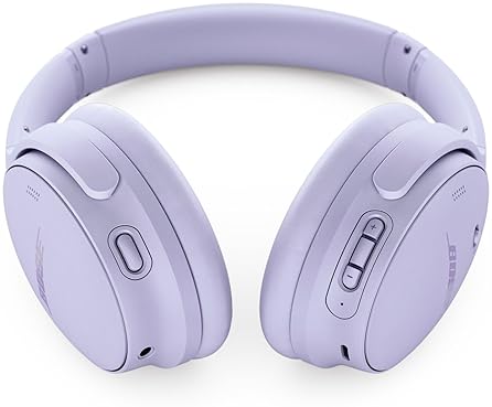 BOSE QUIETCOMFORT WIRELESS BLUETOOTH HEADPHONES WITH ACTIVE NOISE CANCELLING, DEEP BASS, MIC, UP TO 24 HOURS PLAYTIME - CHILLED LILAC