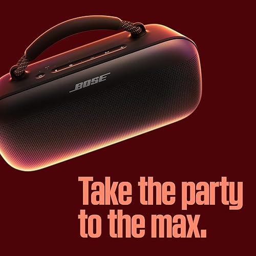 BOSE SOUNDLINK MAX PORTABLE SPEAKER - LARGE IP67 WATERPROOF BLUETOOTH SPEAKER - UP TO 20 HOURS PLAYTIME - USB-C - 3.5MM AUX - BLACK
