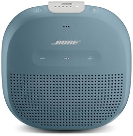 BOSE SOUNDLINK MICRO BLUETOOTH SPEAKER: PORTABLE WATERPROOF SPEAKER WITH MICROPHONE - STONE BLUE