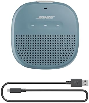 BOSE SOUNDLINK MICRO BLUETOOTH SPEAKER: PORTABLE WATERPROOF SPEAKER WITH MICROPHONE - STONE BLUE
