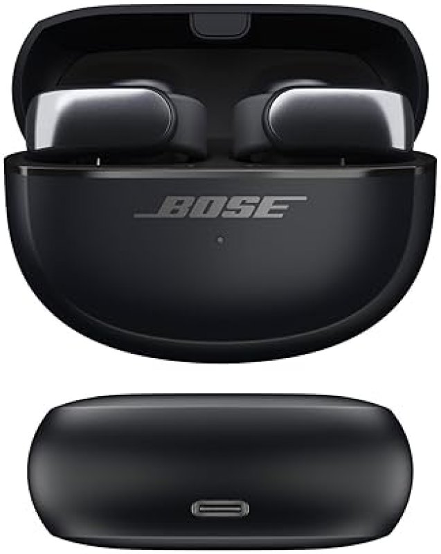 BOSE ULTRA OPEN BLUETOOTH EARBUDS WITH OPENAUDIO, CLIP-ON DESIGN, IMMERSIVE AUDIO, UP TO 48 HRS PLAYTIME - BLACK