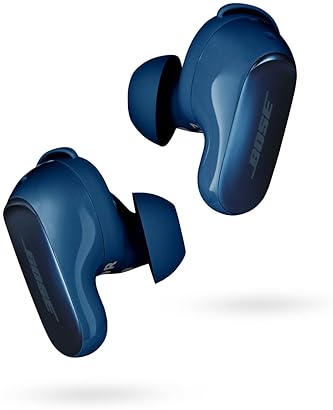 BOSE QUIETCOMFORT ULTRA WIRELESS EARBUDS WITH SPATIAL AUDIO & ACTIVE NOISE CANCELLATION, DEEP BASS, 6-HOUR PLAYTIME, LUNAR BLUE - LIMITED EDITION