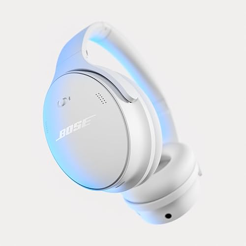 BOSE QUIETCOMFORT BLUETOOTH HEADPHONES WITH ACTIVE NOISE CANCELLING, MIC, DEEP BASS - WHITE SMOKE