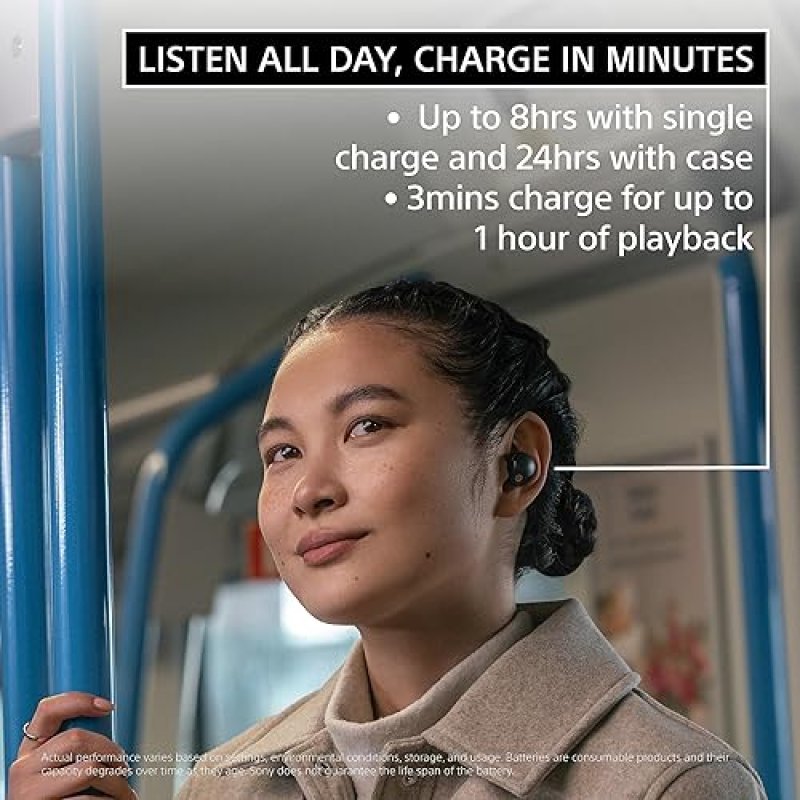 SONY WF-1000XM5 WIRELESS NOISE-CANCELING EARBUDS WITH ALEXA, BLACK