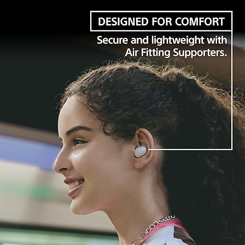 SONY LINKBUDS FIT TRULY WIRELESS NOISE CANCELING EARBUDS - SMALL & LIGHT WITH AIR FITTING SUPPORTERS - BLACK