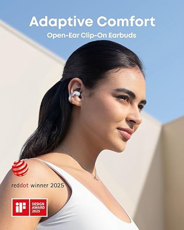 ANKER SOUNDCORE AEROCLIP: OPEN-EAR CLIP-ON EARBUDS WITH CLEAR CALLS AND POWERFUL BASS