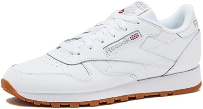 REEBOK WOMEN'S CLASSIC LEATHER SNEAKERS BLACK/WHITE TENNIS SHOES SIZES 5-11