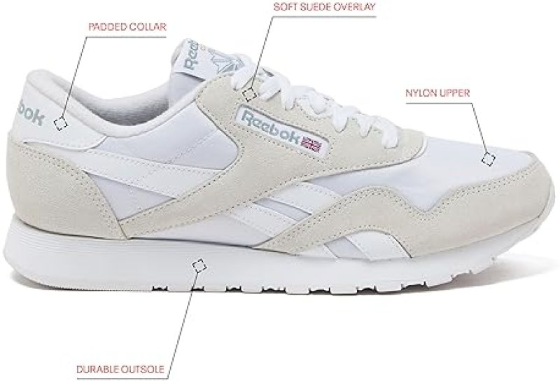 REEBOK WOMEN'S CL NYLON MH FASHION SNEAKER - STYLISH FOOTWEAR FOR WOMEN