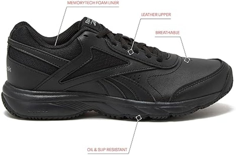 REEBOK WOMEN'S REEBOK WORK N CUSHION NON-SLIP WORK SHOES - STAY SAFE AT WORK