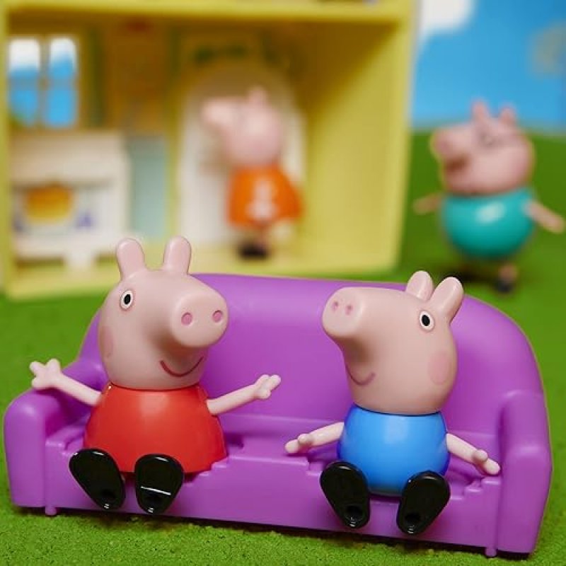 HASBRO PEPPA PIG FAMILY HOME COMBO PLAYSET WITH FIGURES & CAR, PRESCHOOL TOY FOR 3-YEAR-OLDS (AMAZON EXCLUSIVE)
