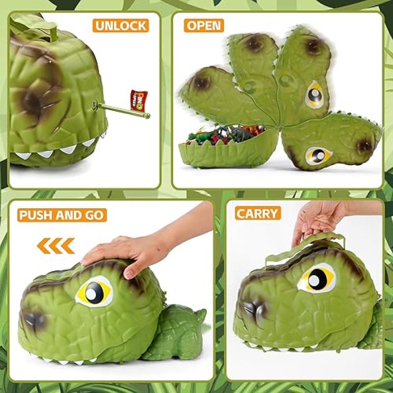 VANVIMEN TOYS JURASSIC DINOSAUR TOYS SET WITH CARRIER TRACK - IDEAL GIFTS FOR BOYS 3-7 YEARS OLD