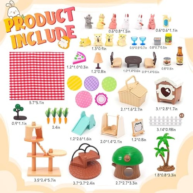 SUPERGFS HAMSTER CARE CENTER PRETEND PLAYSET TOY FOR KIDS - EDUCATIONAL & REALISTIC PET TOYS