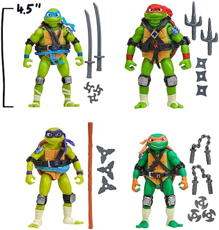 PLAYMATES TOYS TEENAGE MUTANT NINJA TURTLES MIX AND MATCH BUNDLE