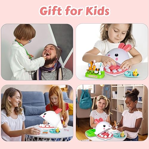 HAYXUN 31-PIECE DENTIST & DOCTOR PRETEND PLAY SET FOR KIDS 3-5 - IDEAL EASTER GIFT FOR GIRLS 3-7