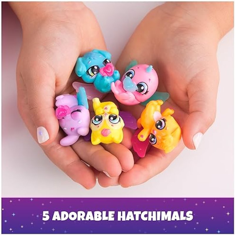 SPIN MASTER HATCHIMALS ALIVE NEON RAINBOW SPRING BASKET TOY WITH SELF-HATCHING EASTER EGGS - FUN GIFT FOR KIDS AGES 3+