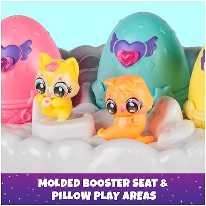 SPIN MASTER HATCHIMALS ALIVE NEON RAINBOW SPRING BASKET TOY WITH SELF-HATCHING EASTER EGGS - FUN GIFT FOR KIDS AGES 3+